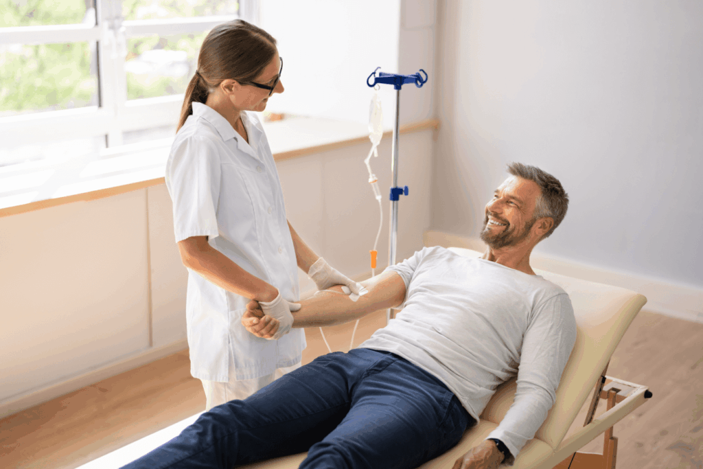 male patient enjoying the benefits of IV Hydration Benefits.png